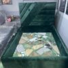 Exclusive Green Colour Grey Foam Bed Frame
